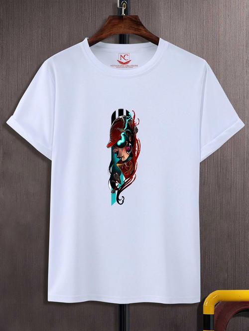 unisex white graphic printed t-shirt - 20846894 - Very Small Image - 1
