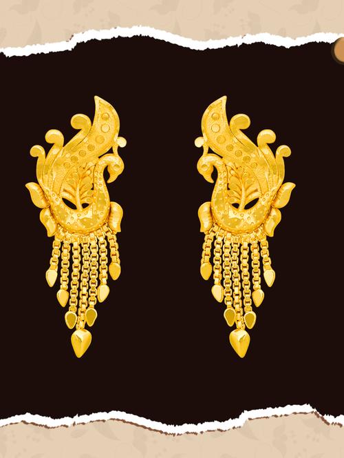 gold plated drop earrings - 20848805 - Very Small Image - 1