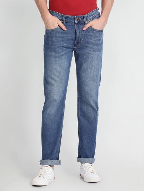 blue cotton blend jeans - 20849095 - Very Small Image - 1