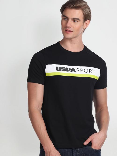 black cotton blend plain tshirt - 20849336 - Very Small Image - 1