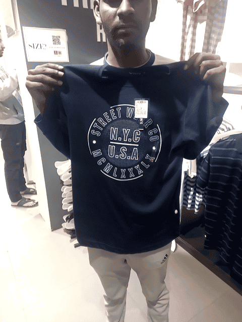 navy blue poly cotton tshirt - 20852518 - Very Small Image - 1