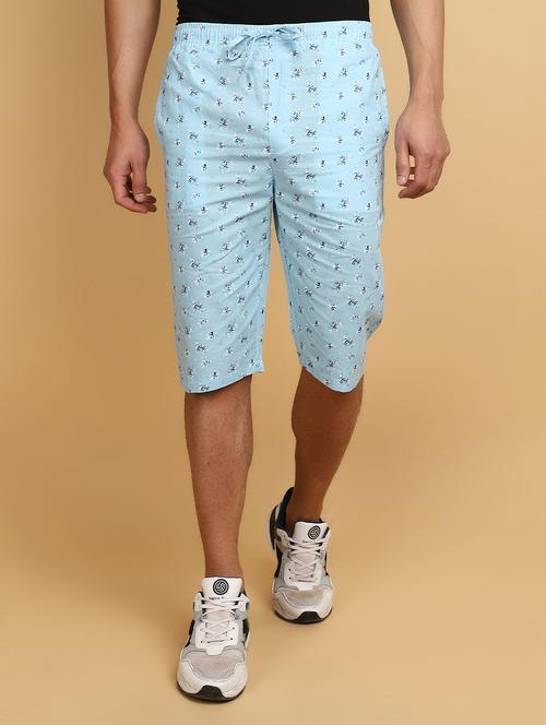 men cotton florals printed shorts - 20852534 - Very Small Image - 1