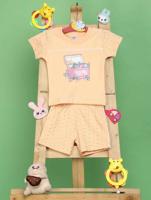 boys round neck printed shorts set - 20852607 - Very Small Image - 1