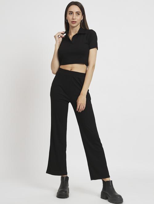solid black top & trouser coord set - 20852900 - Very Small Image - 1