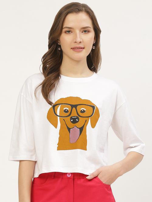 women white graphic crop t-shirt - 20853153 - Very Small Image - 1