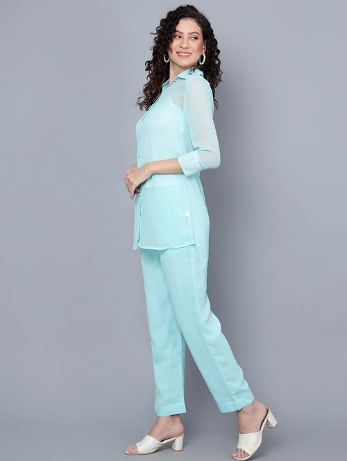 women solids ankle length cigarette pants - 20853271 - Very Small Image - 1