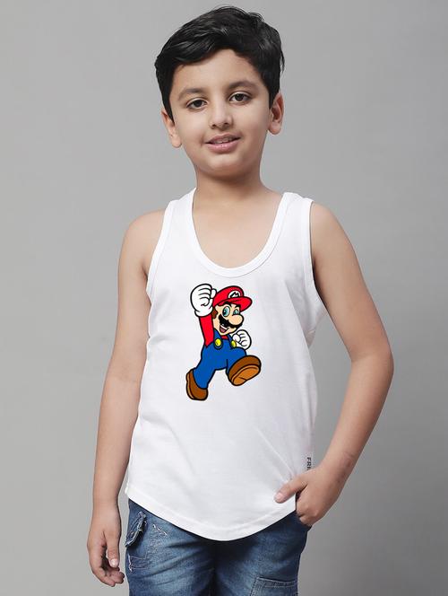boys printed cotton innerwear vest - 20853369 - Very Small Image - 1