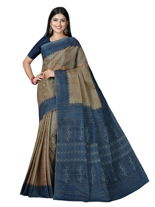 women printed saree with blouse - 20853876 - Very Small Image - 1