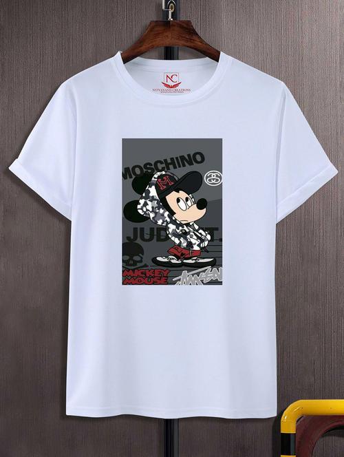 unisex white graphic printed t-shirt - 20856159 - Very Small Image - 1