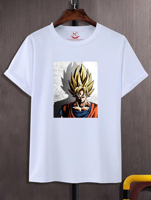 unisex white polyester graphic print t-shirt - 20856496 - Very Small Image - 1