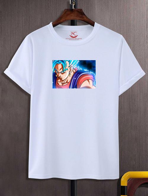 unisex white polyester graphic print t-shirt - 20856528 - Very Small Image - 1