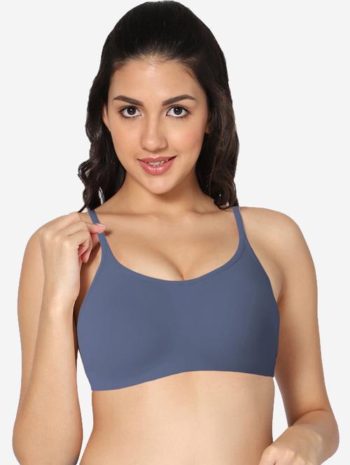 grey polyester sports bra - 20857369 - Very Small Image - 1