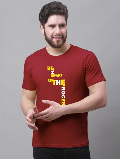 men typographic round neck t-shirt - 20858027 - Very Small Image - 1