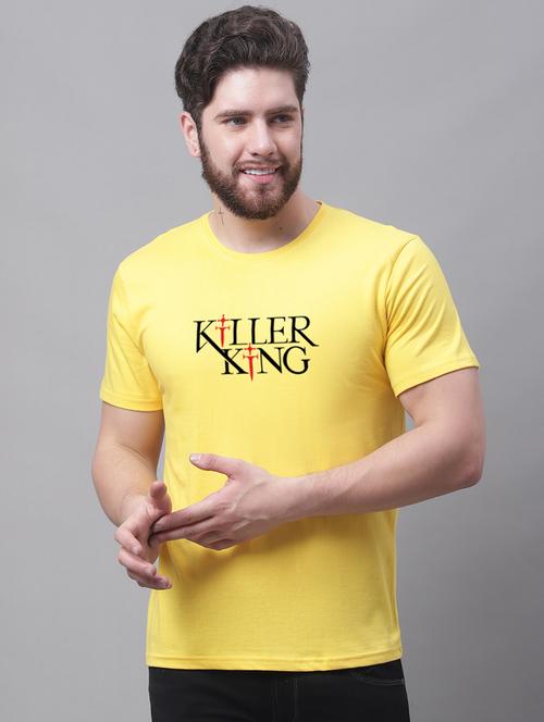 men typographic round neck t-shirt - 20858177 - Very Small Image - 1