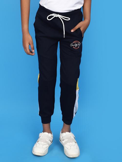 boys navy blue taped casual jogger - 20862813 - Very Small Image - 1