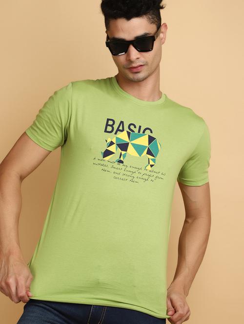 Men Round Neck Chest Printed T-shirt - 20862961 - Very Small Image - 1