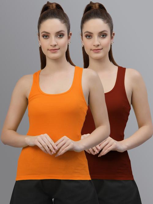 multi colored cotton tank  top - 20863627 - Very Small Image - 1