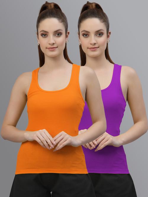 multi colored cotton tank  top - 20863635 - Very Small Image - 1