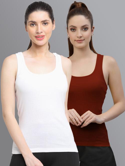 pack of 2 solid multi colored tank top - 20863735 - Very Small Image - 1