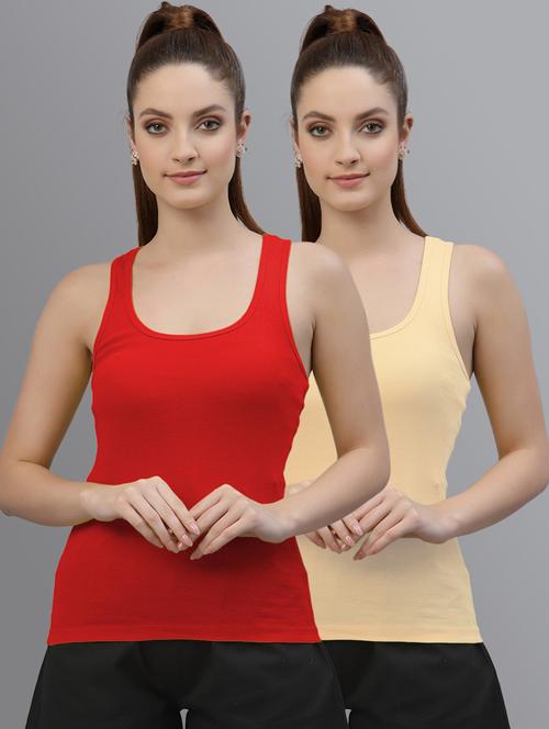 pack of 2 solid multi colored tank top - 20863760 - Very Small Image - 1