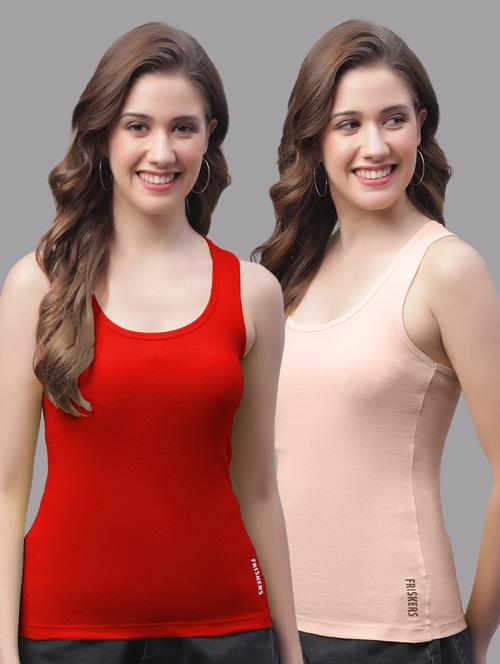 pack of 2 solid multi colored tank top - 20863785 - Very Small Image - 1