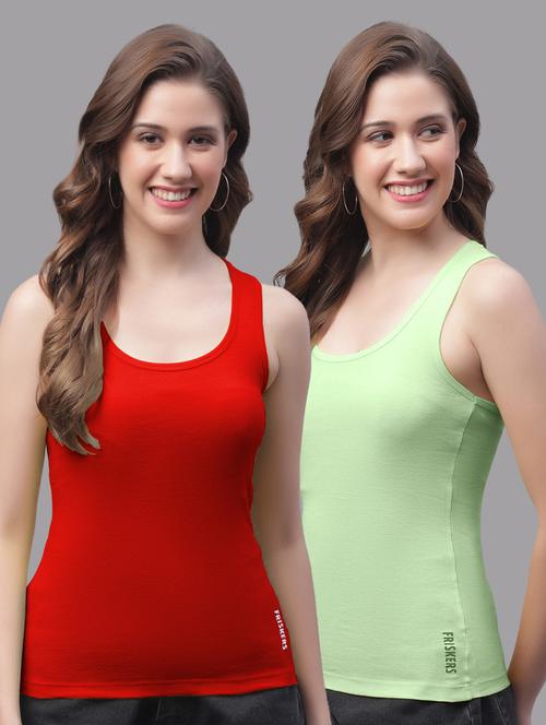 pack of 2 solid multi colored tank top - 20863790 - Very Small Image - 1