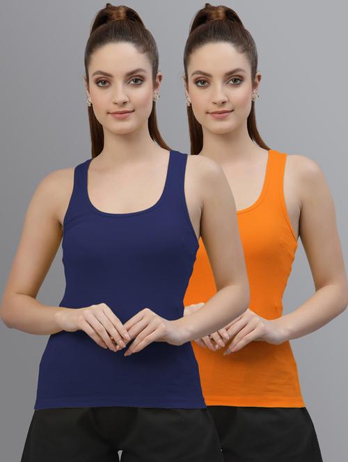 pack of 2 solid multi colored tank top - 20863830 - Very Small Image - 1