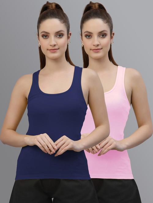 pack of 2 solid multi colored tank top - 20863840 - Very Small Image - 1