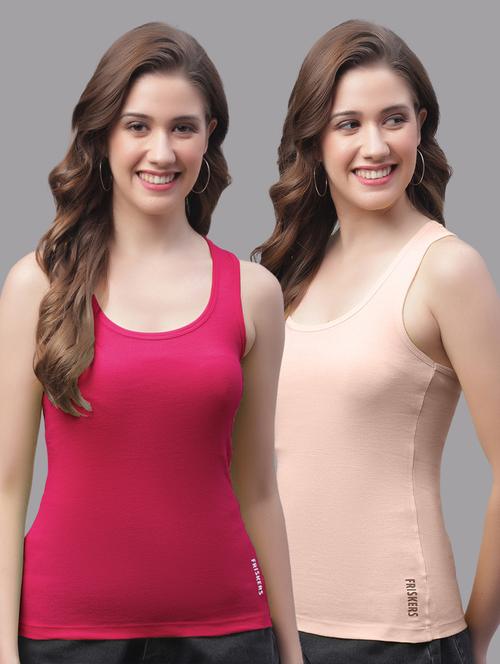 pack of 2 solid multi colored tank top - 20863955 - Very Small Image - 1