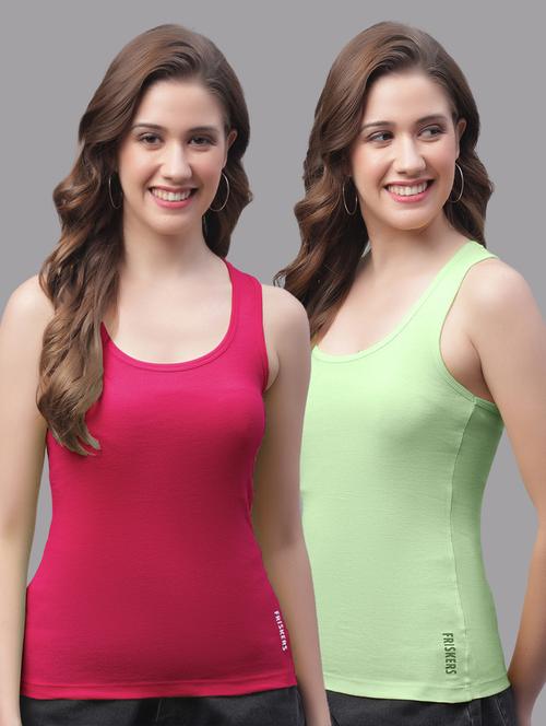 pack of 2 solid multi colored tank top - 20863960 - Very Small Image - 1