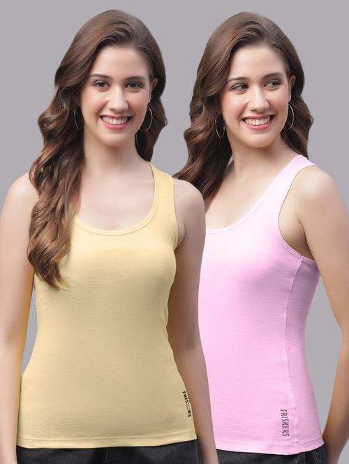 pack of 2 solid multi colored tank top - 20863990 - Very Small Image - 1