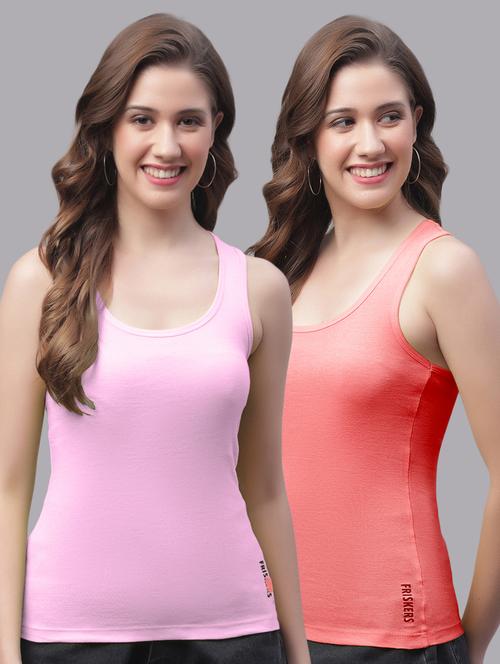 pack of 2 solid multi colored tank top - 20864040 - Very Small Image - 1