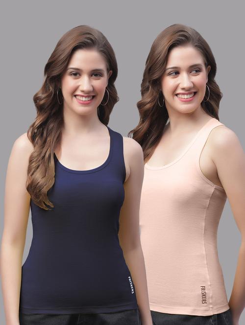 pack of 2 solid multi colored tank top - 20864155 - Very Small Image - 1