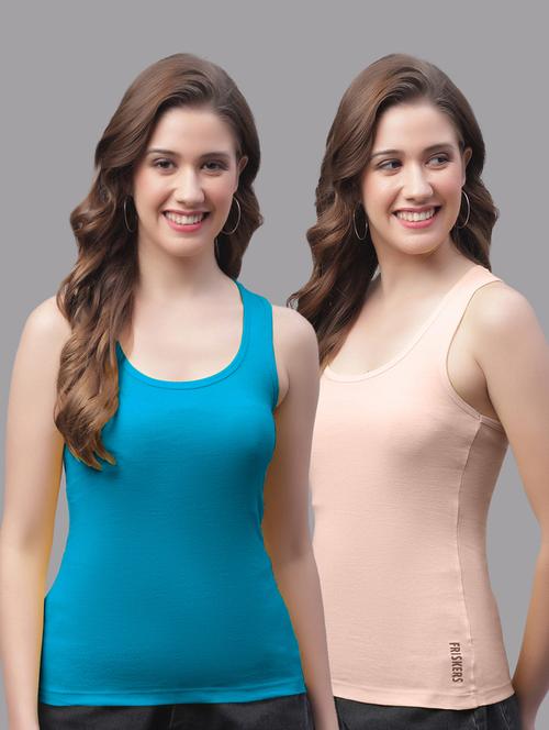 pack of 2 solid multi colored tank top - 20864166 - Very Small Image - 1