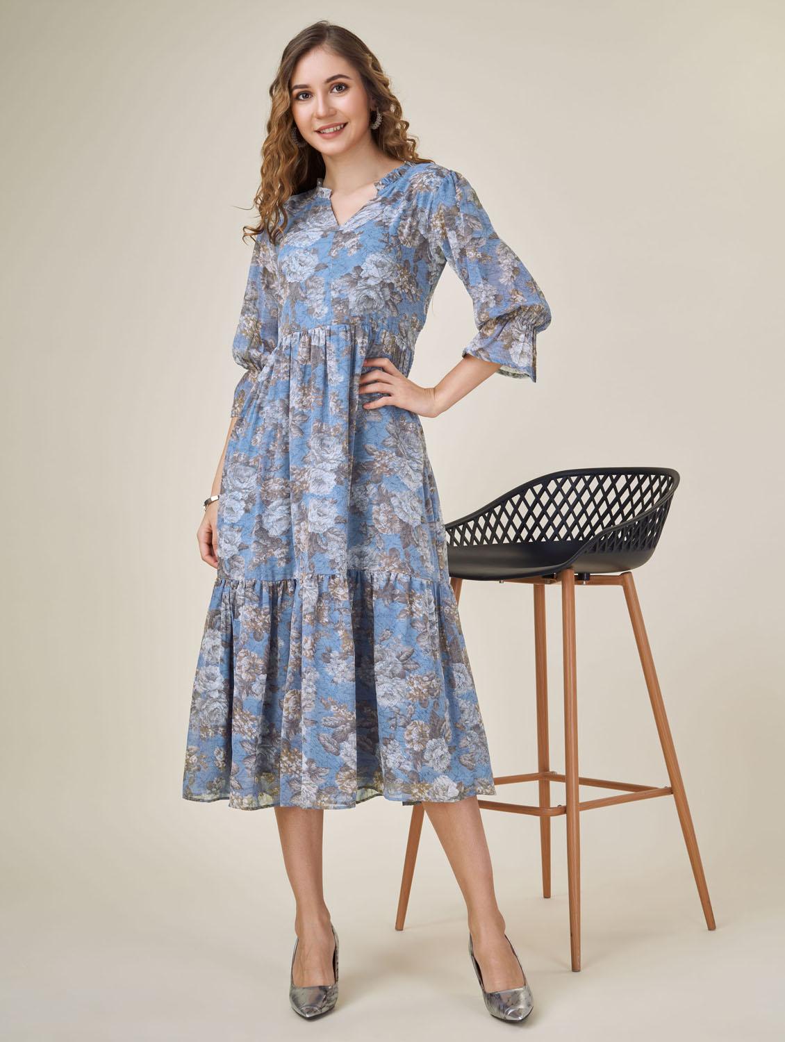 women tiered midi dress - 20864374 - Zoom Image - 4