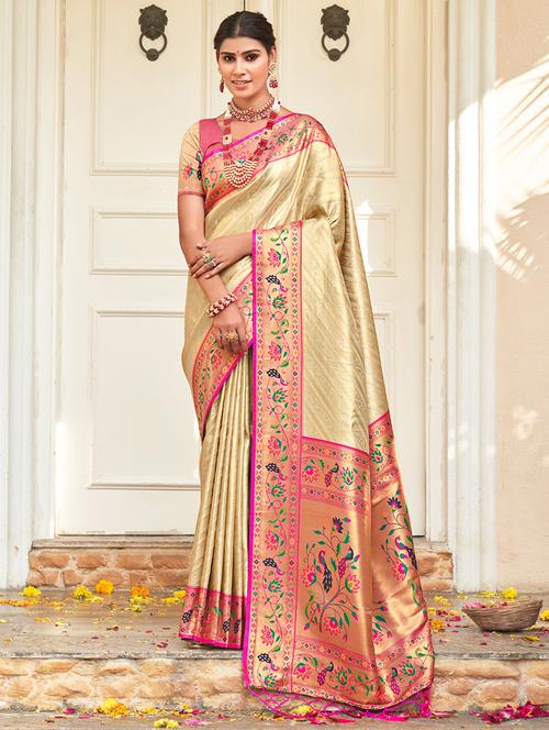 women self design paithani saree with blouse - 20864739 - Very Small Image - 1