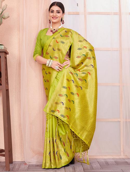 women self design paithani saree with blouse - 20864769 - Very Small Image - 1