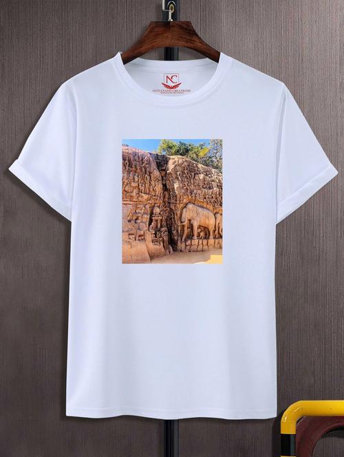 Unisex White Graphic Printed T-shirt - 20882943 - Very Small Image - 1