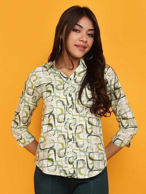 women white printed casual shirt - 20884415 - Very Small Image - 1