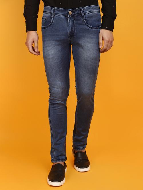 Men Mid Rise Washed Denim Jeans - 20884469 - Very Small Image - 1