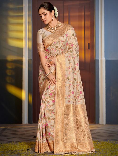 women self design banarasi saree with blouse - 20884638 - Very Small Image - 1