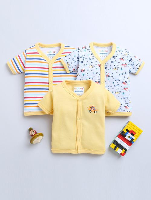 set of 3 multi coloured printed t-shirt - 20885324 - Very Small Image - 1