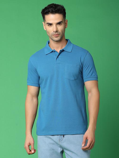 men polo neck plain t-shirt - 20890469 - Very Small Image - 1
