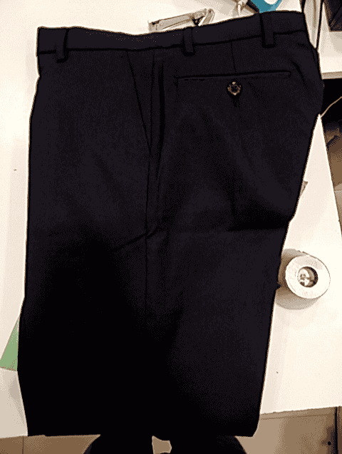 navy blue poly viscose formal trousers - 20890546 - Very Small Image - 1