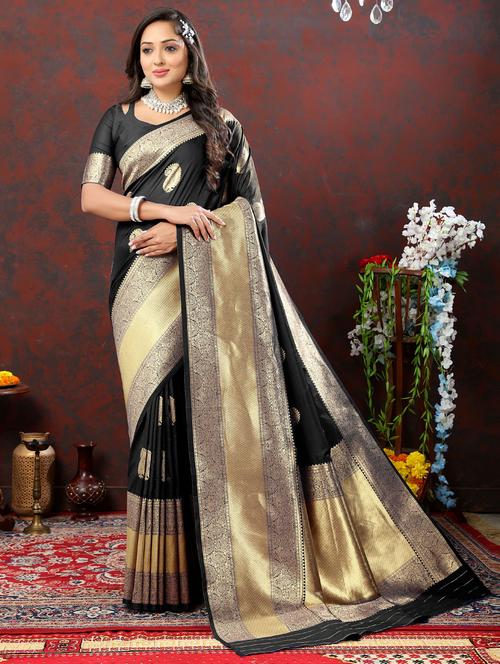 women black self design banarasi saree - 20892394 - Very Small Image - 1