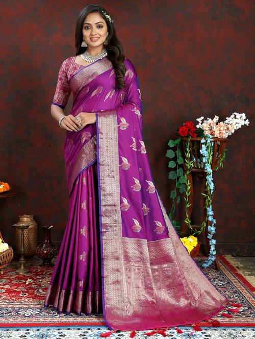 women self design banarasi saree - 20892444 - Very Small Image - 1