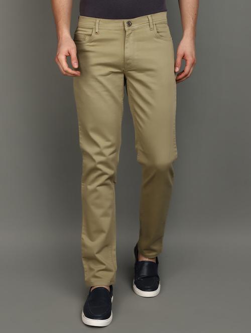 men mid rise solid chinos - 20892590 - Very Small Image - 1