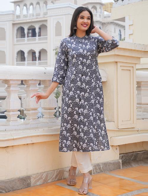 women roll up sleeve straight kurta - 20892818 - Very Small Image - 1