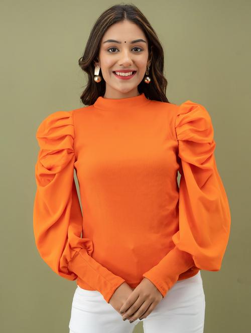 turtle neck solid color top - 20893630 - Very Small Image - 1