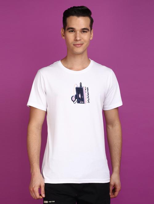 Men Round Neck Chect Printed T-shirt - 20893900 - Very Small Image - 1